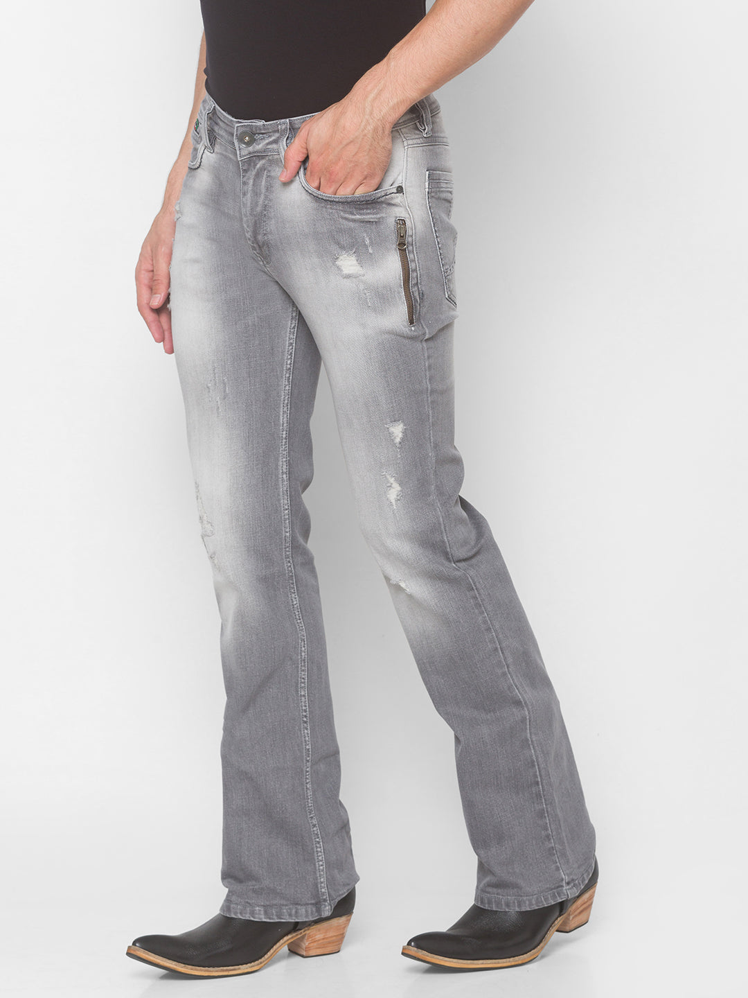 Dark Grey Bootcut Jeans – Mode De Base Italie - Main Image