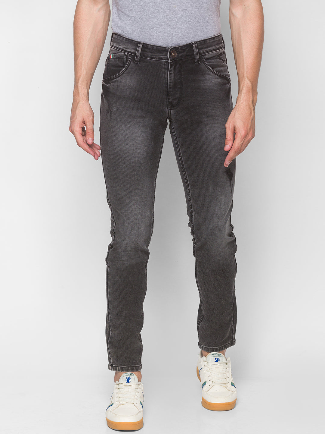 Carbon Black Narrow Bottom Jeans