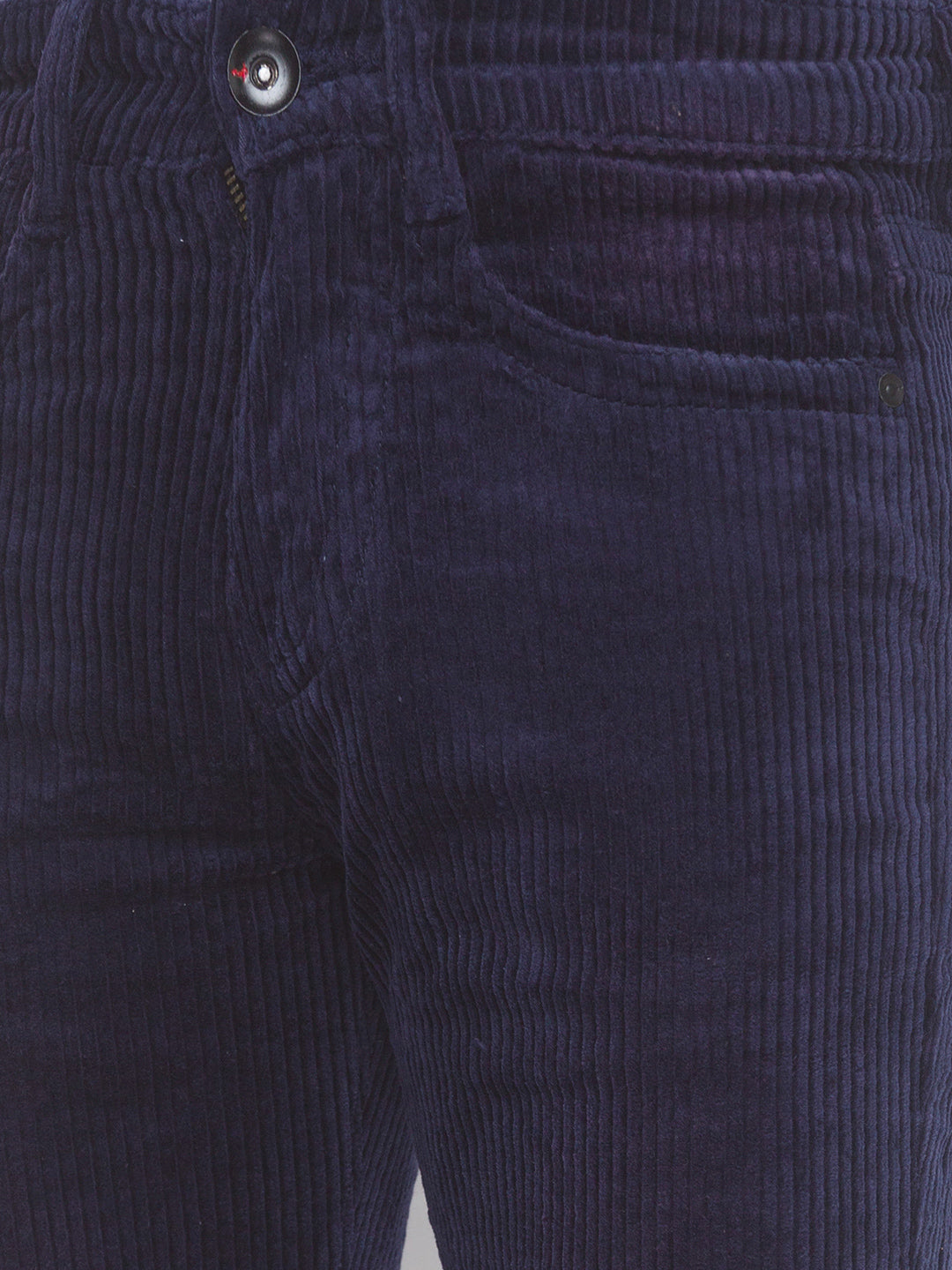 Navy Blue Bootcut Corduroy Trousers