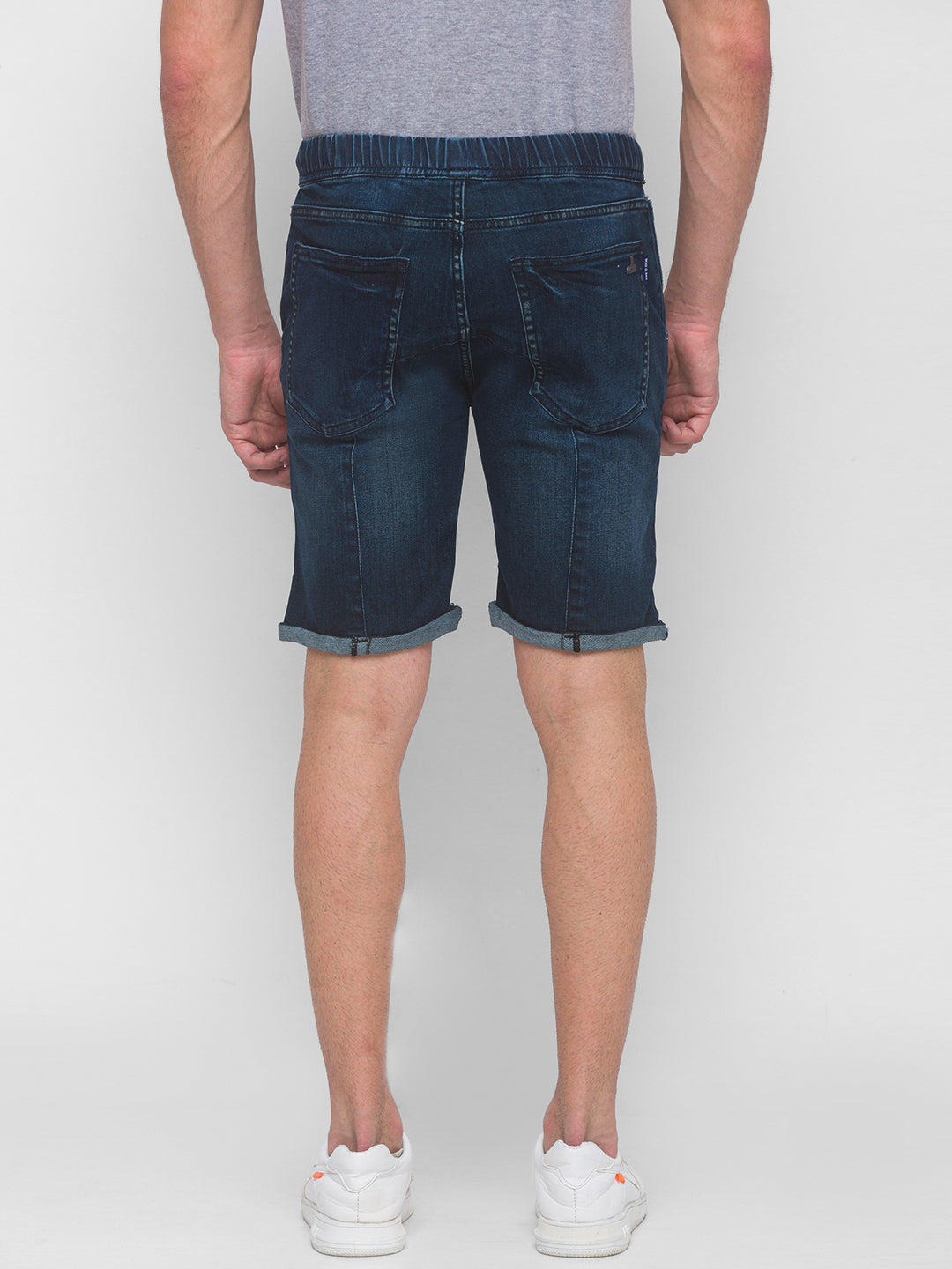 Navy Blue Denim Shorts