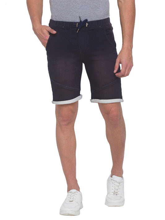 Carbon Black Denim Shorts
