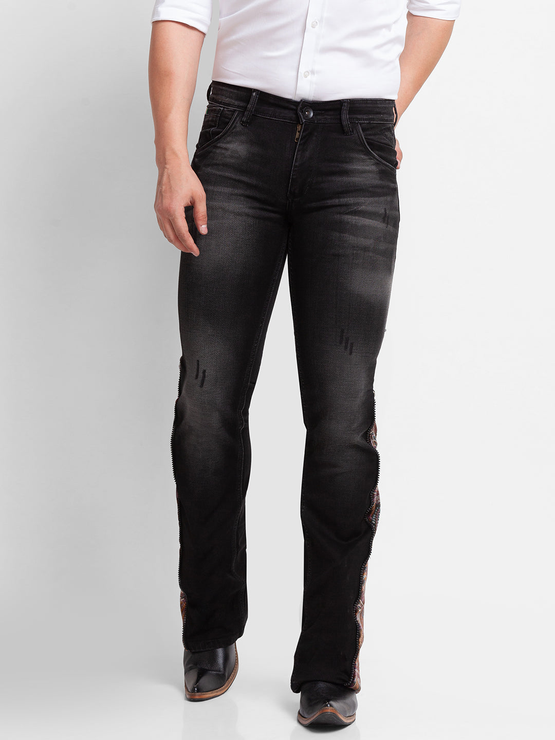 Mens faded hot sale bootcut jeans