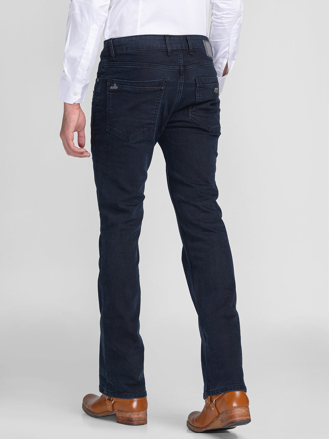 Dark Blue Bootcut Jeans for Men