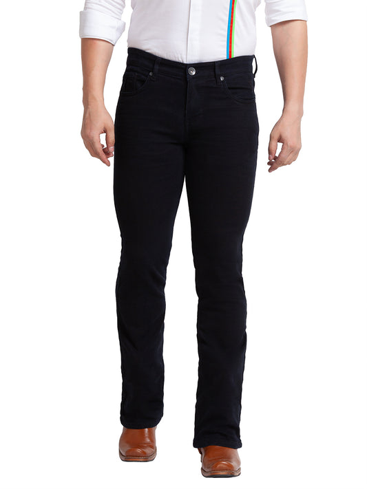 Midnight Blue Clean Look Bootcut Jeans for Men