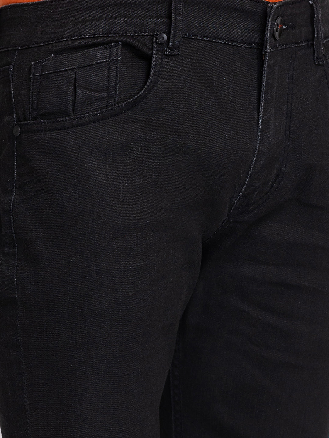 Jet Black Bootcut Jeans with Zipper Bottoms