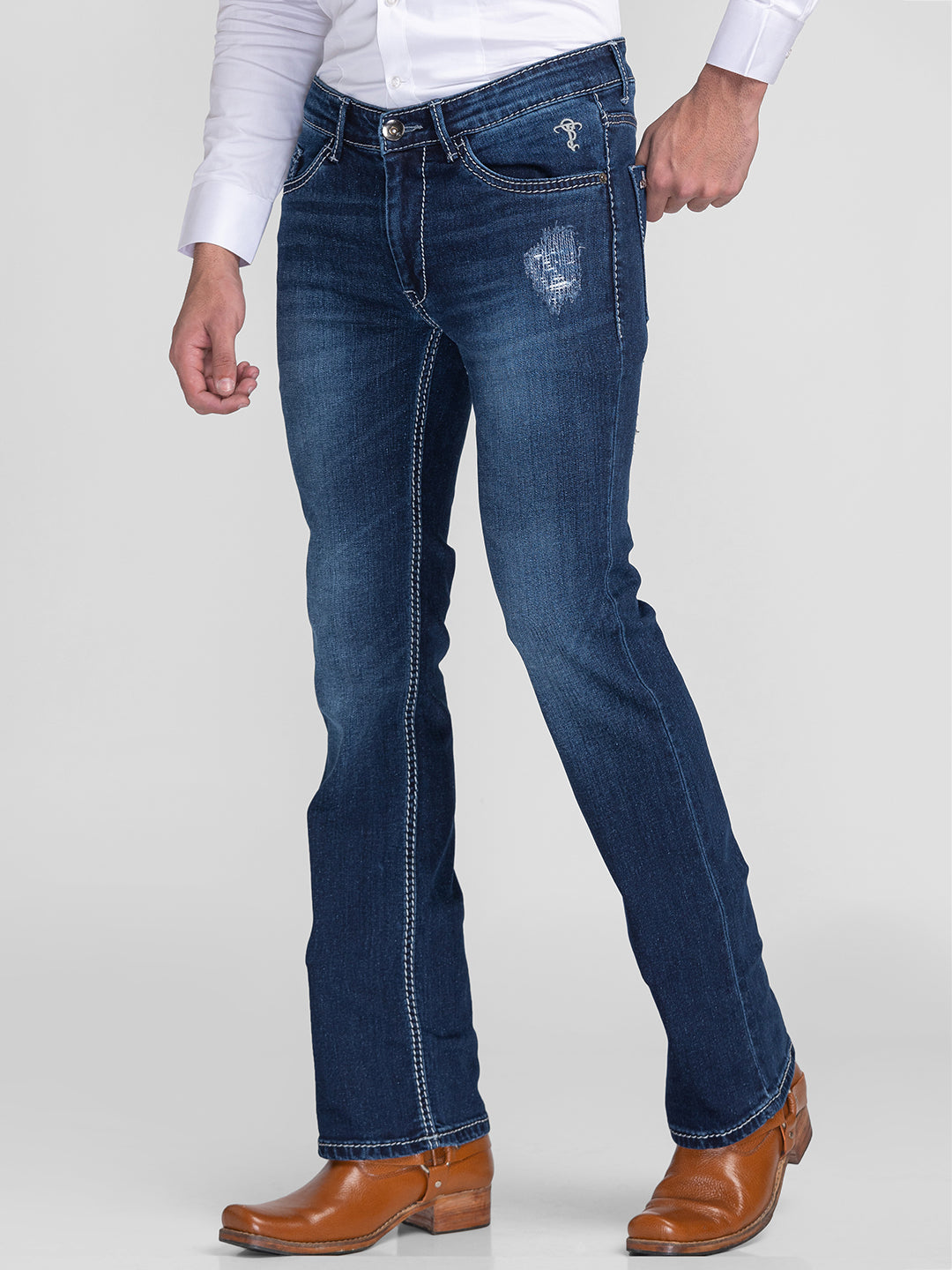 Boot leg best sale jeans mens