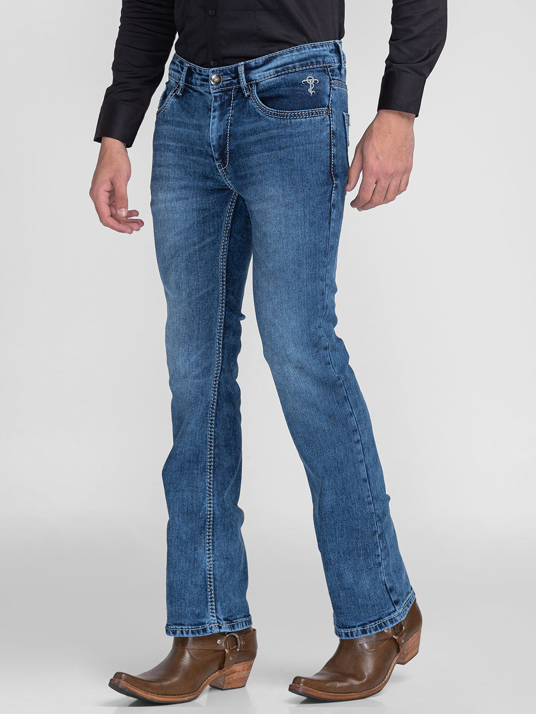 True Luck Livingston Bootcut Stretch Jeans for Men | TL17150055 – Glik's