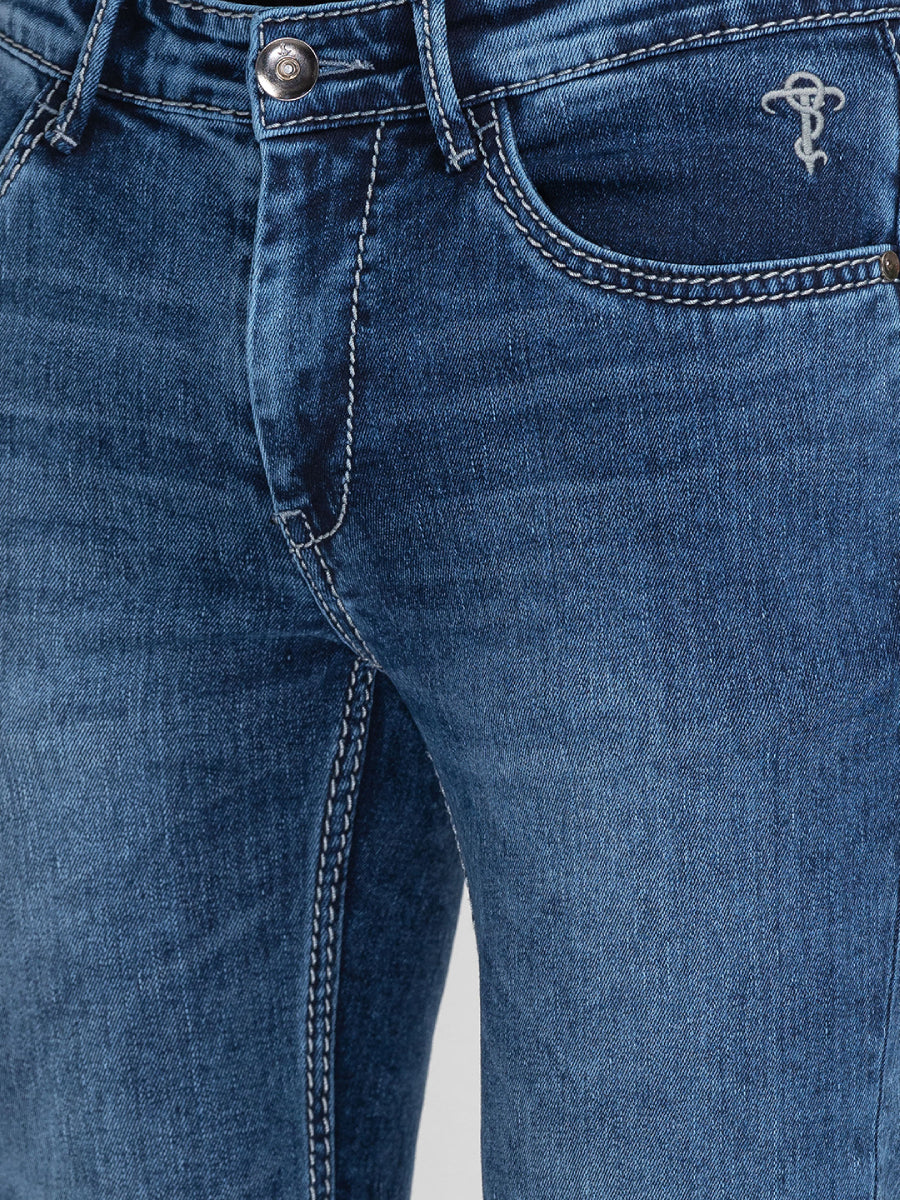 Blue Clean Bootcut Jeans for Men