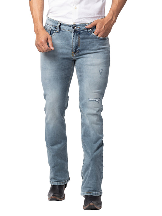 Medium Stone Bootcut Jeans for Men