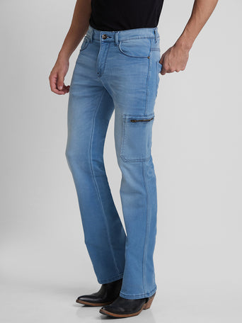 Light Blue 6 Pocket Bootcut Jeans