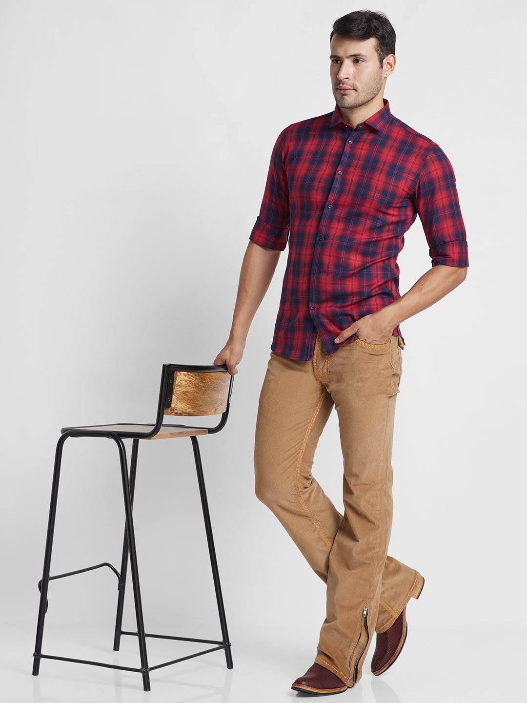 Red camel bootcut hot sale jeans mens