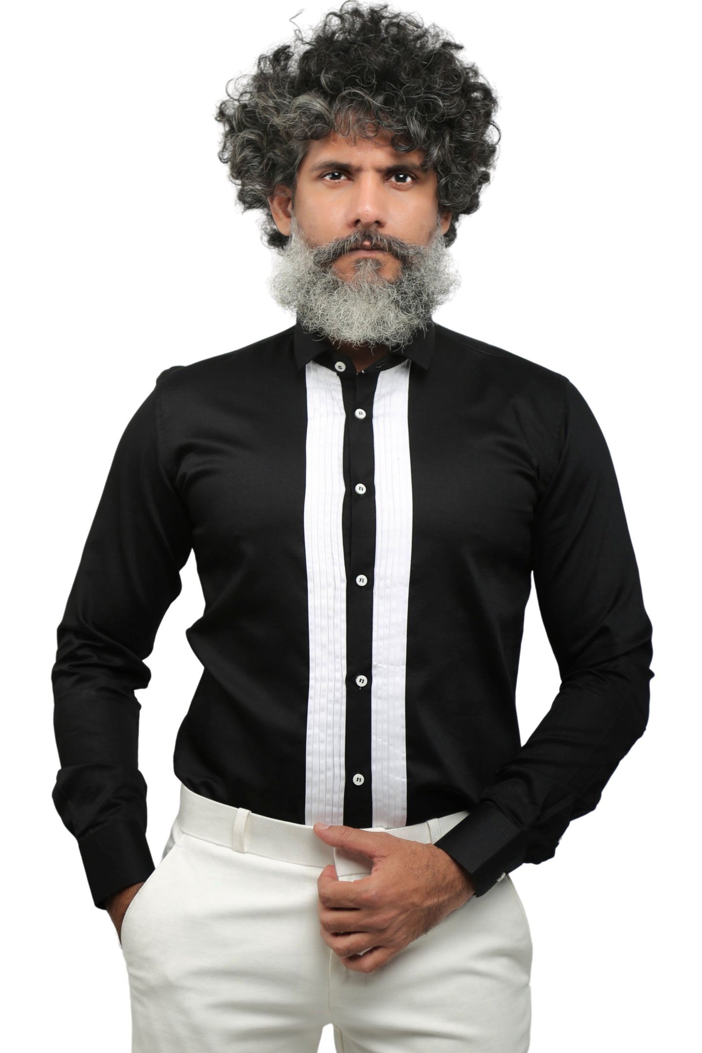Black Tuxedo Formal Shirt