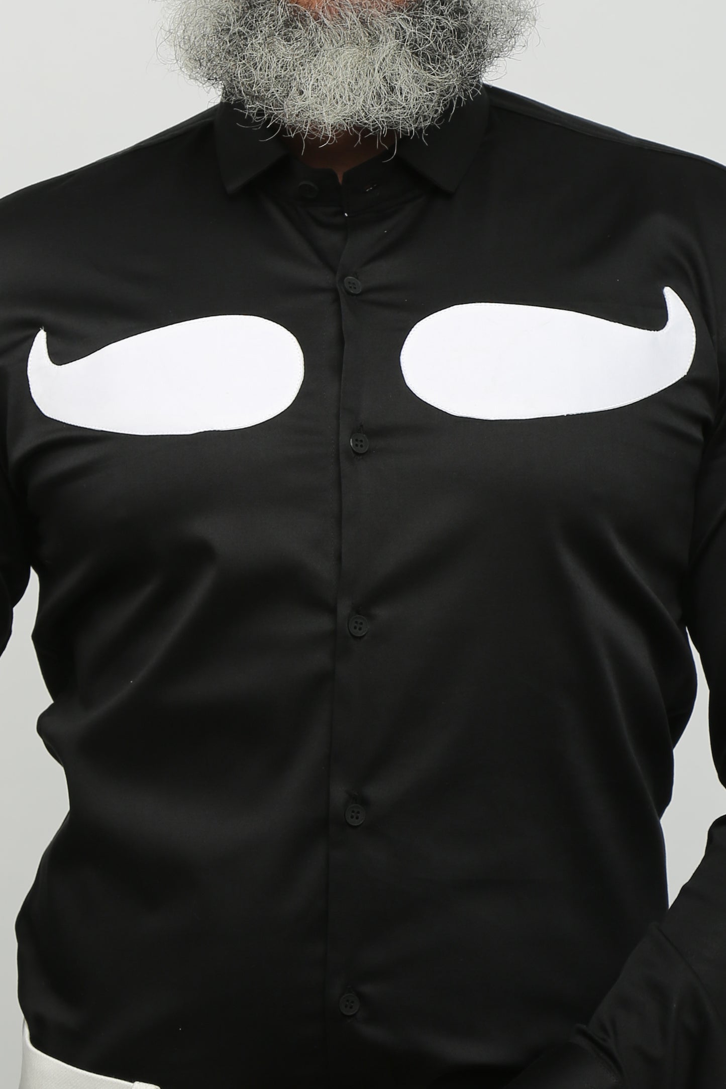 Black Stache Casual Shirt