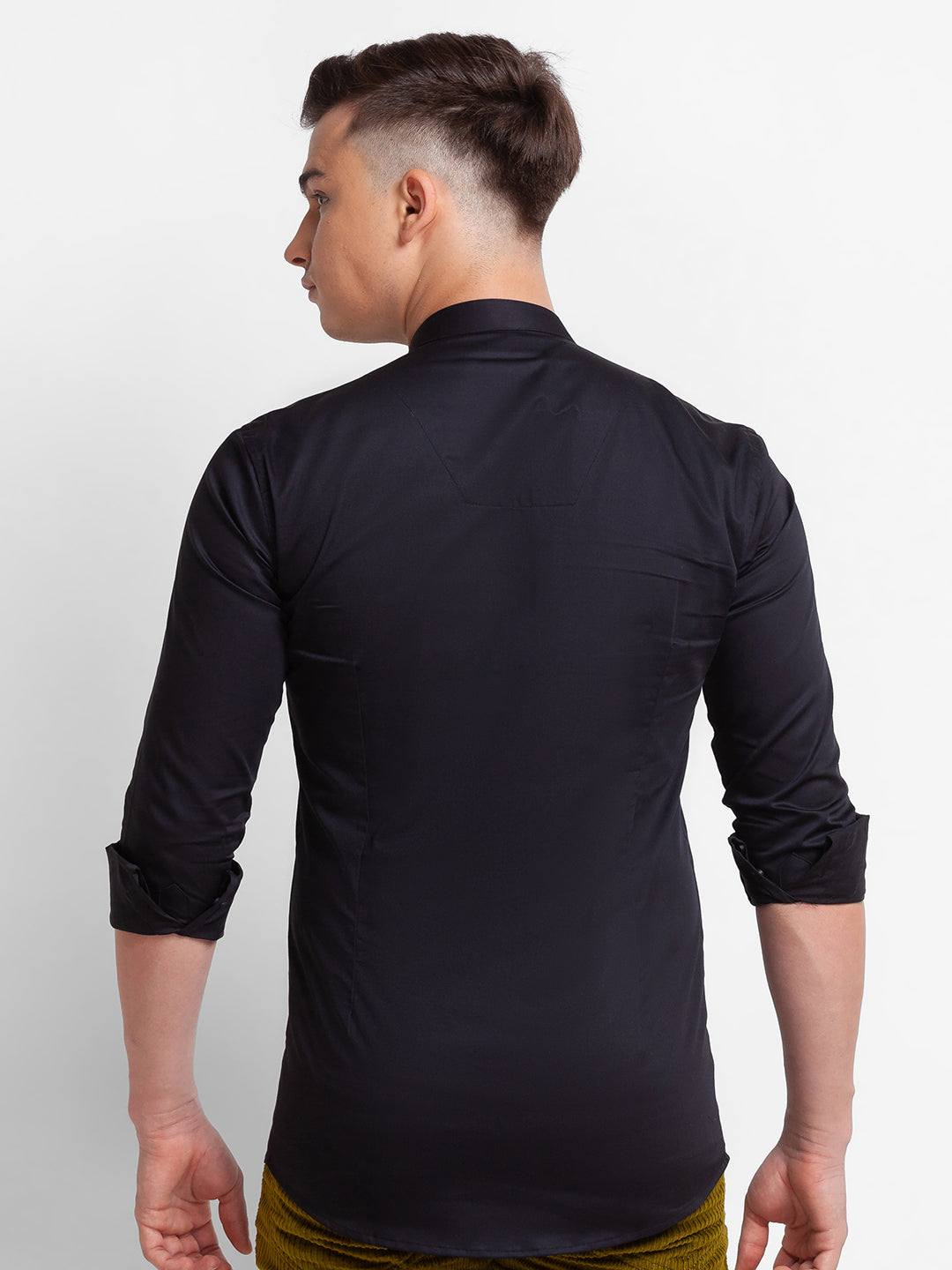 Black Casual Shirt with Neon Tape