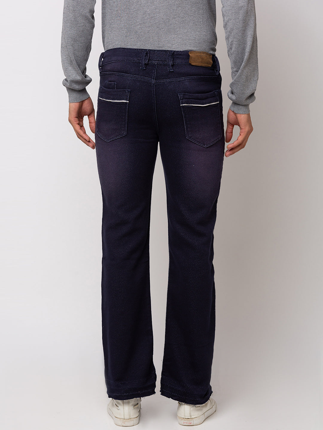 Men's Navy Blue Bootcut Jeans