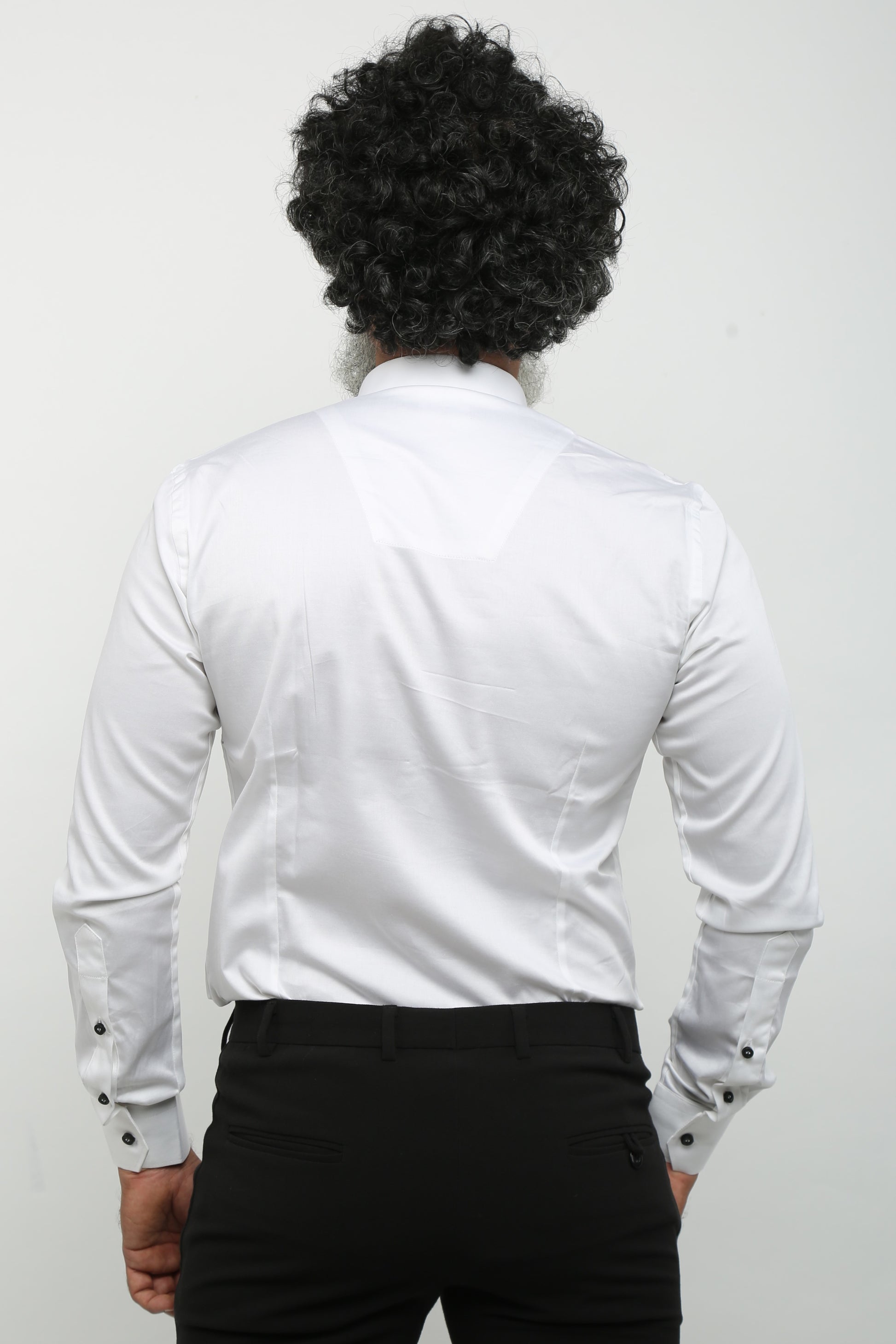 White Formal Shirt with Pintex Front